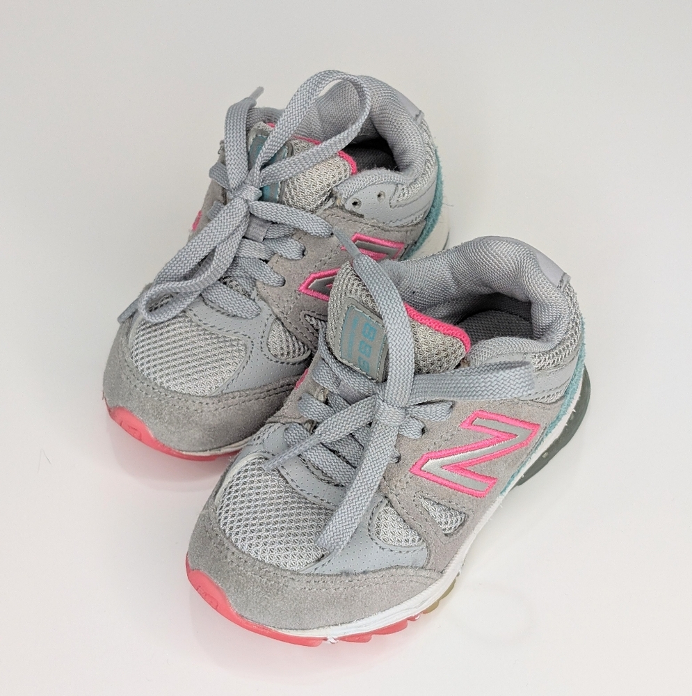 👟 New Balance 888v1 Gray & Pink Sneakers — Toddler Size 5.5